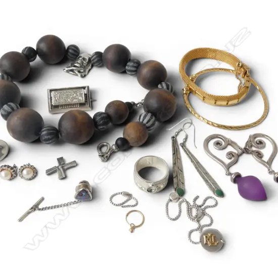 ASST. JEWELLERY INCL. 58gms STG SILVER (3 PRS EARRINGS ETC)