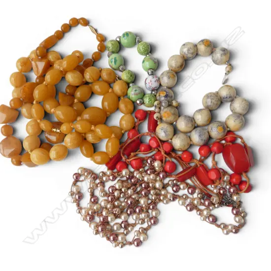 BOX OF  BEAD NECKLACES 
