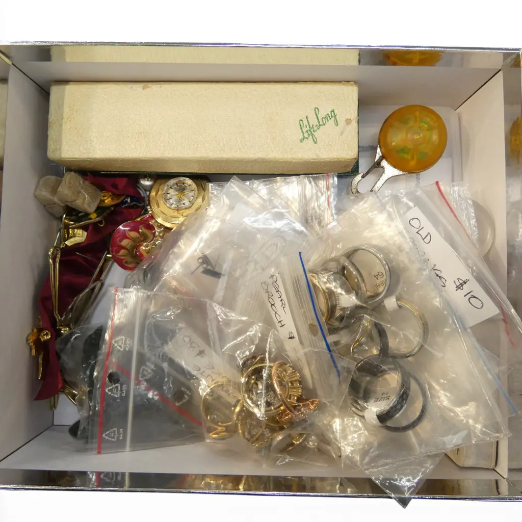 COSTUME EARRINGS, RINGS, GENT'S STAINLESS STEEL RINGS & VARIOUS SML CLLECTABLES Image 1++