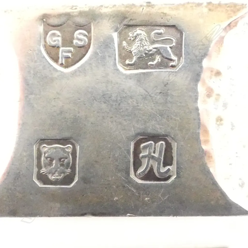 2 STG SILVER LARGE HALLMARKED ITEMS: ingot pendant + napkin ring. 34.7gms Image 1++