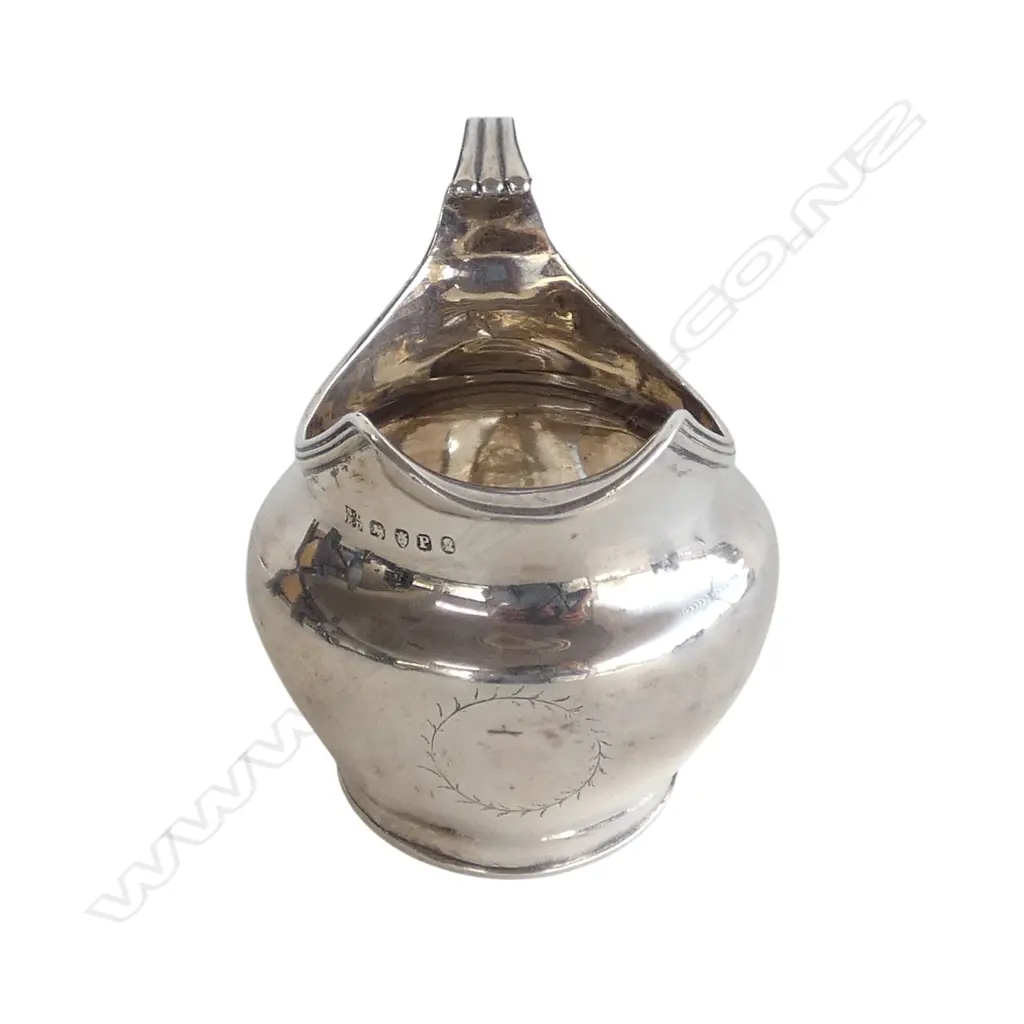 GEORGE III BALUSTER FORM CREAM JUG, SAMUEL AND EDWARD DAVENPORT, LONDON 1810, 111gms Image 1++