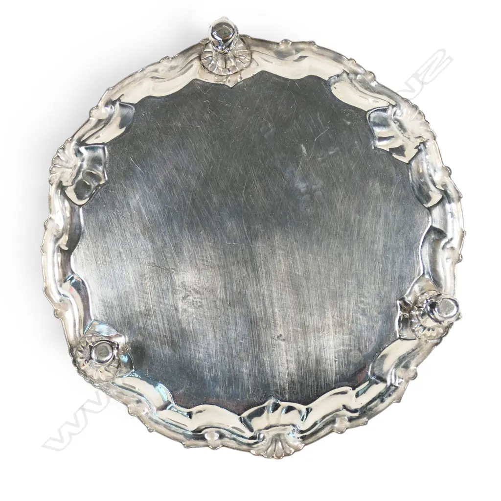 OLD SHEFFIELD PLATE WAITER DIA.170mm Image 1++