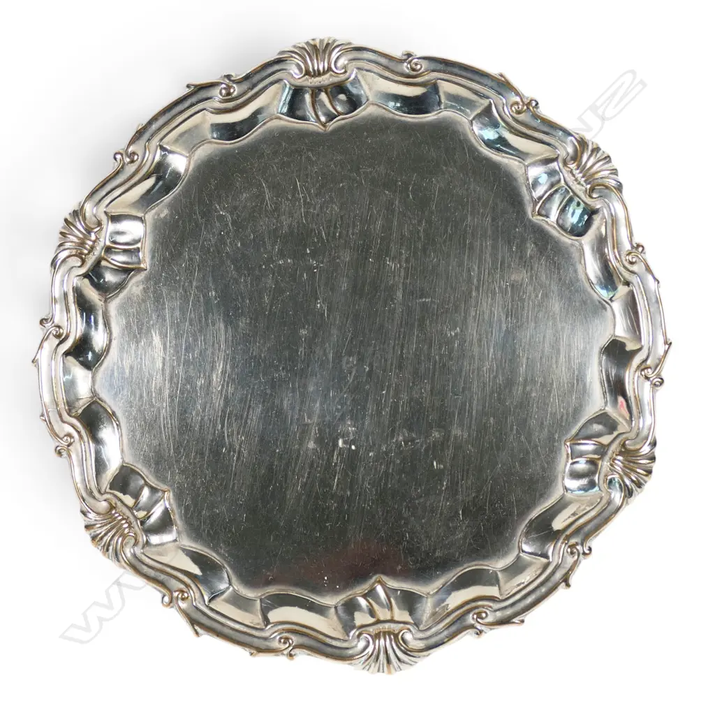 OLD SHEFFIELD PLATE WAITER DIA.170mm Image 1++