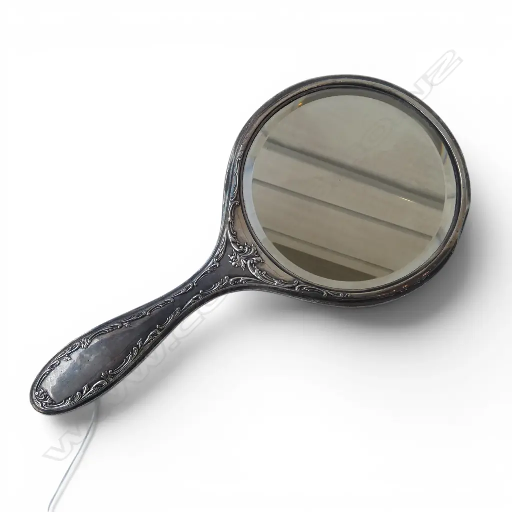 STG SILVER VANITY MIRROR, BIRMINGHAM 1912, L.290mm Image 1++