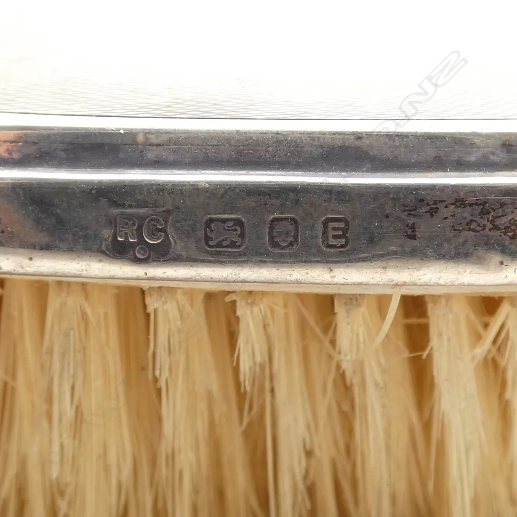 4 PCE STG SILVER DRESSING SET; HAND MIRROR & 3 BRUSHES, LONDON 1940 Image 1++