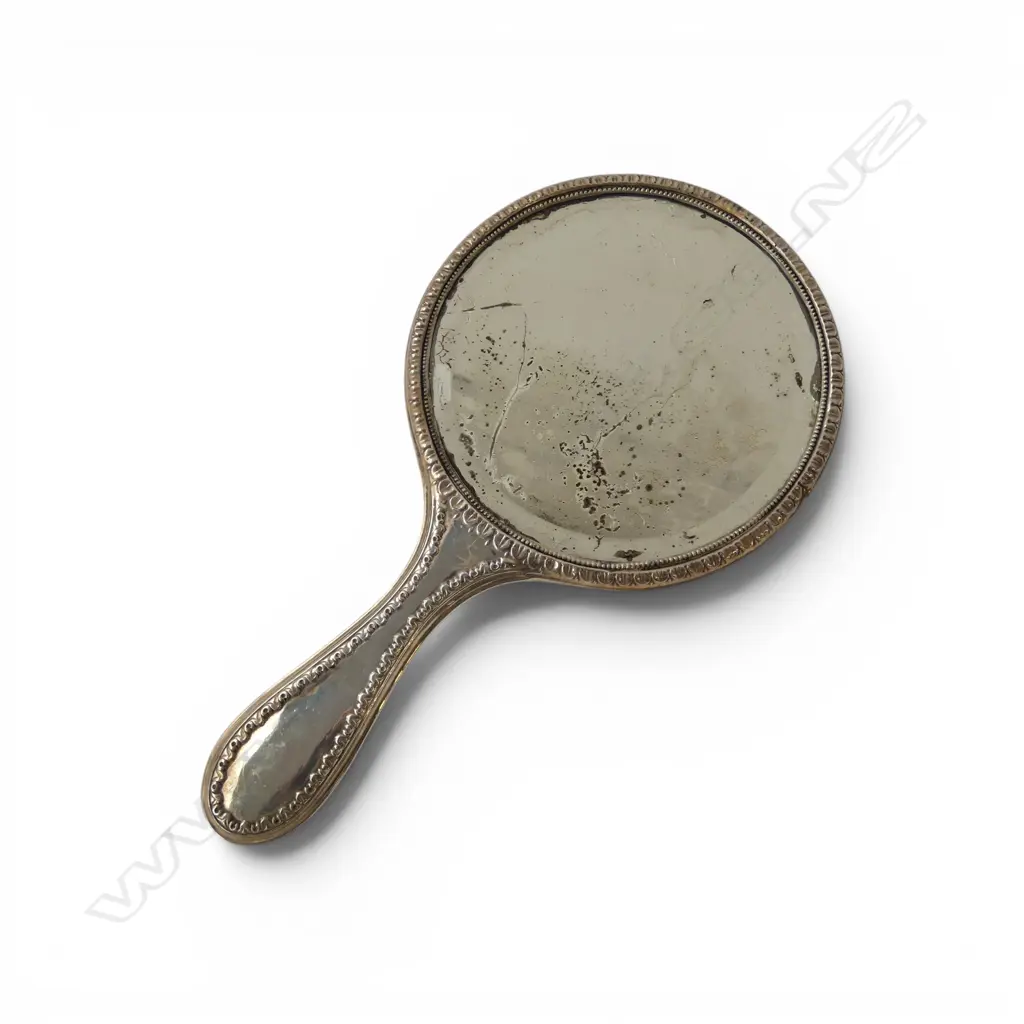 STG SILVER HAND MIRROR L.230mm (Mirror is faulted) Image 1++