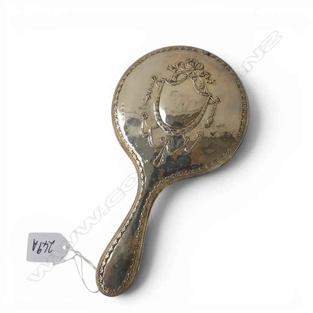 STG SILVER HAND MIRROR L.230mm (Mirror is faulted) Image 1++