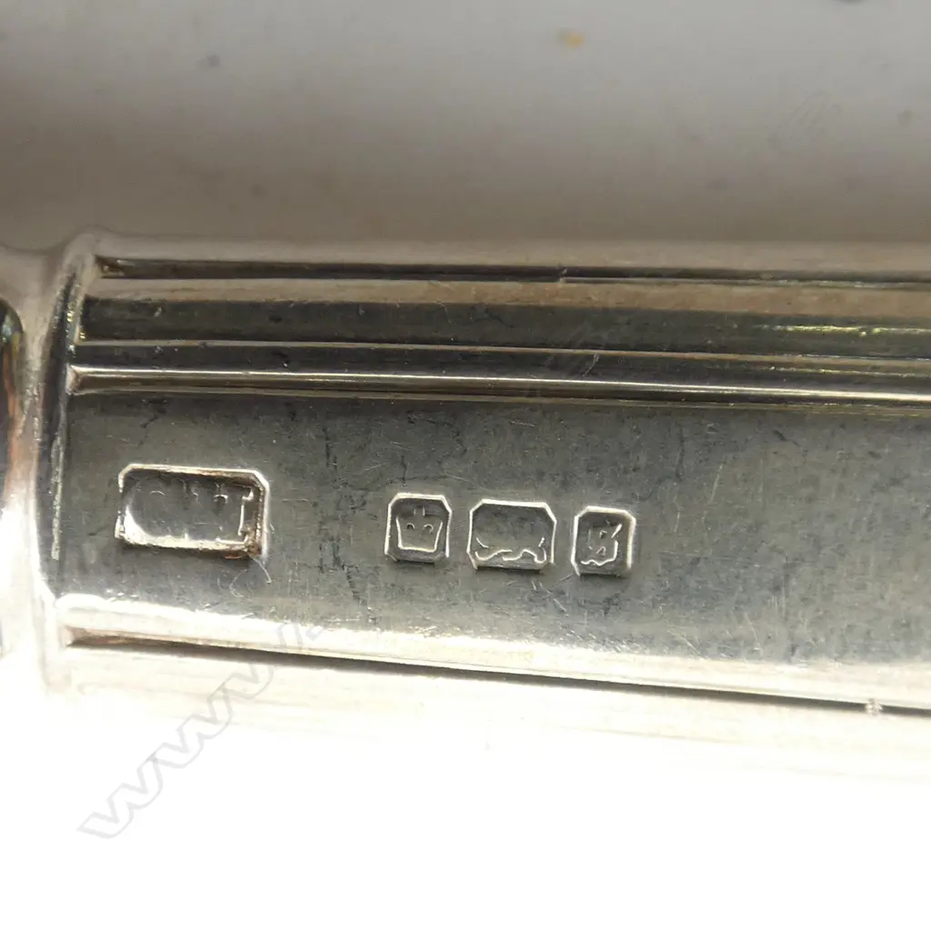 9 KNIVES w. STG SILVER HANDLES, GEORGE HOWSON, SHEFFIELD 1910 L.230mm Image 1++