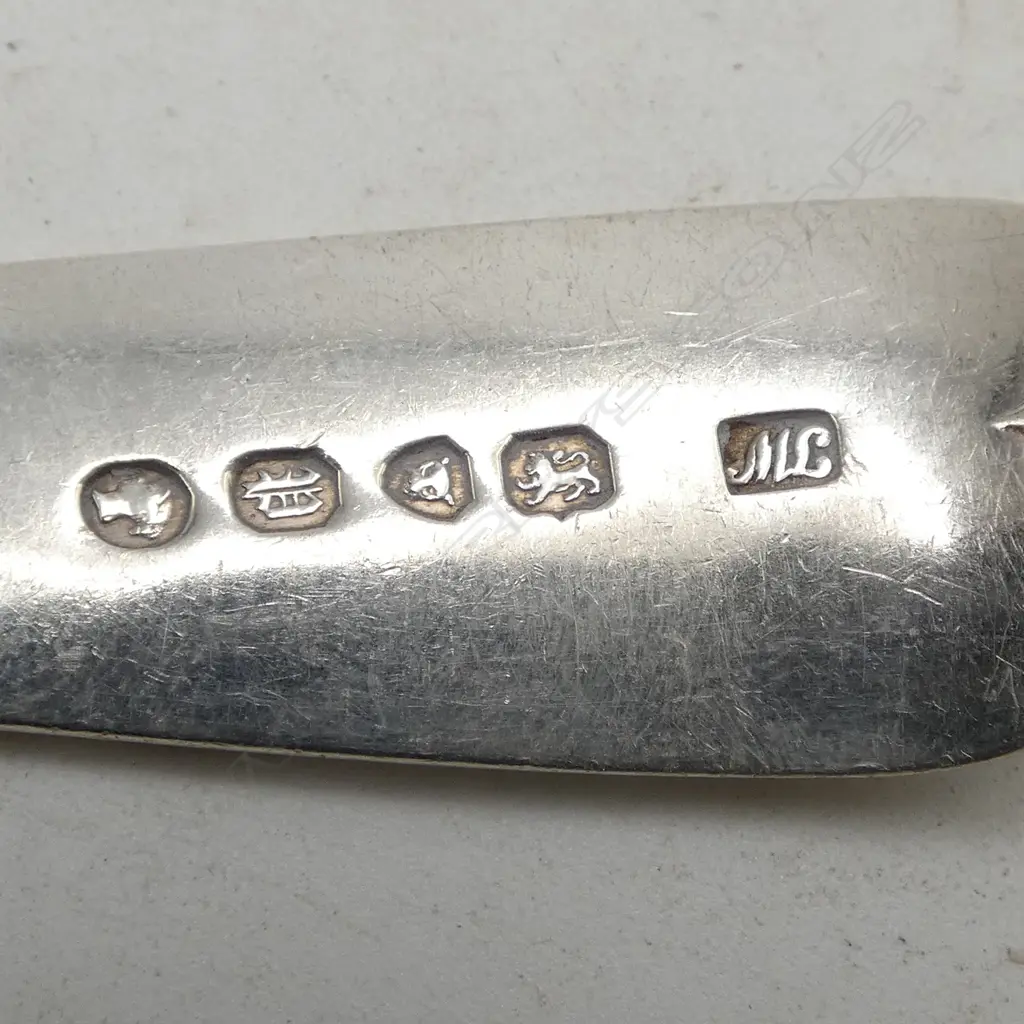2 STG SILVER DESSERT SPOONS, LONDON 1850 111gms Image 1++