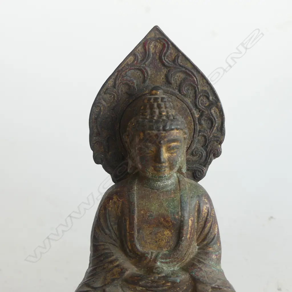 ORIENTAL GILT METAL FIGURE H.135mm Image 1++