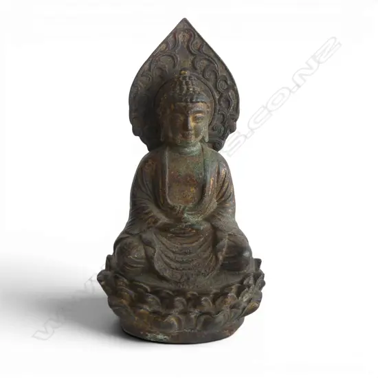ORIENTAL GILT METAL FIGURE H.135mm