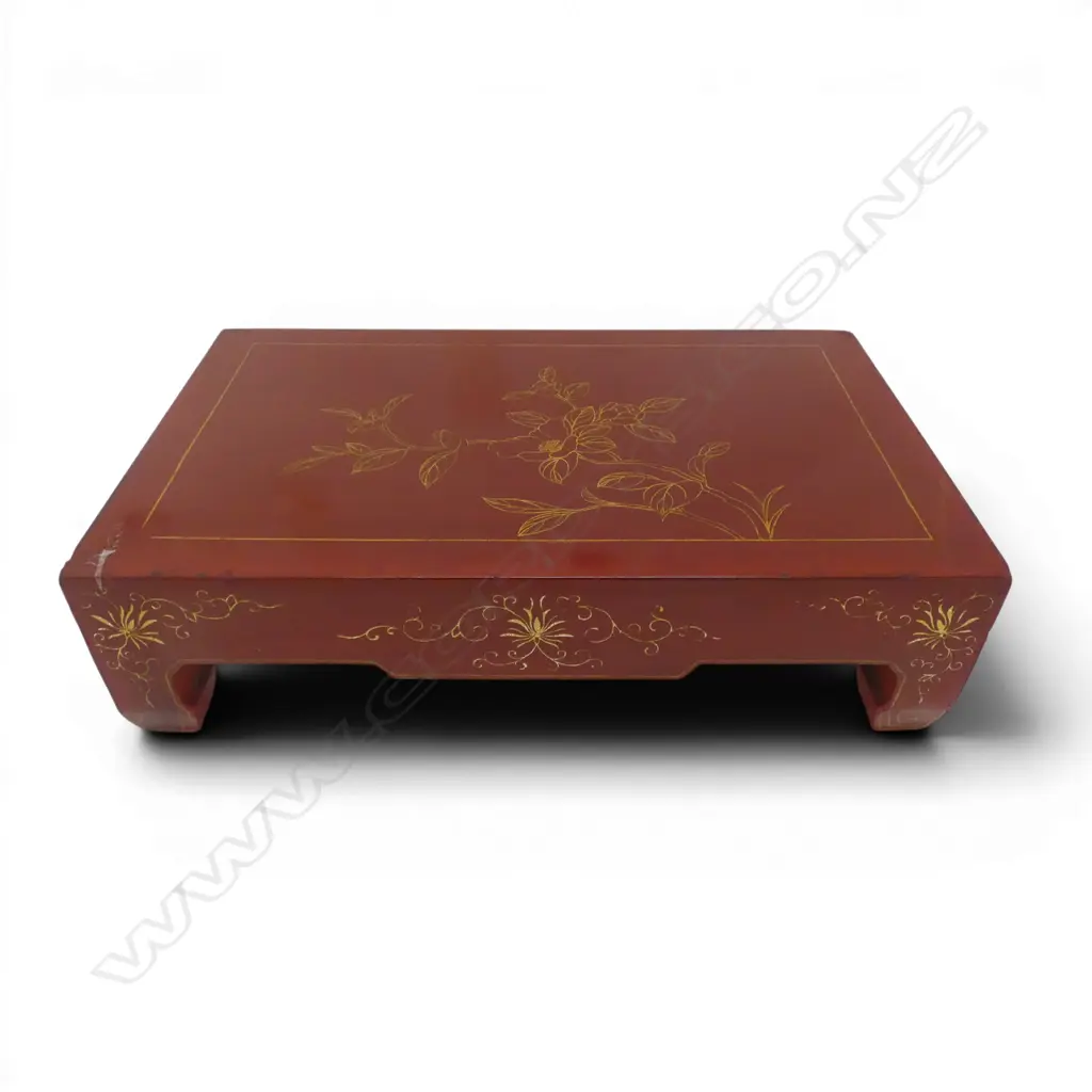 ORIENTAL RED LACQUER STAND 460x280x120mm Image 1++