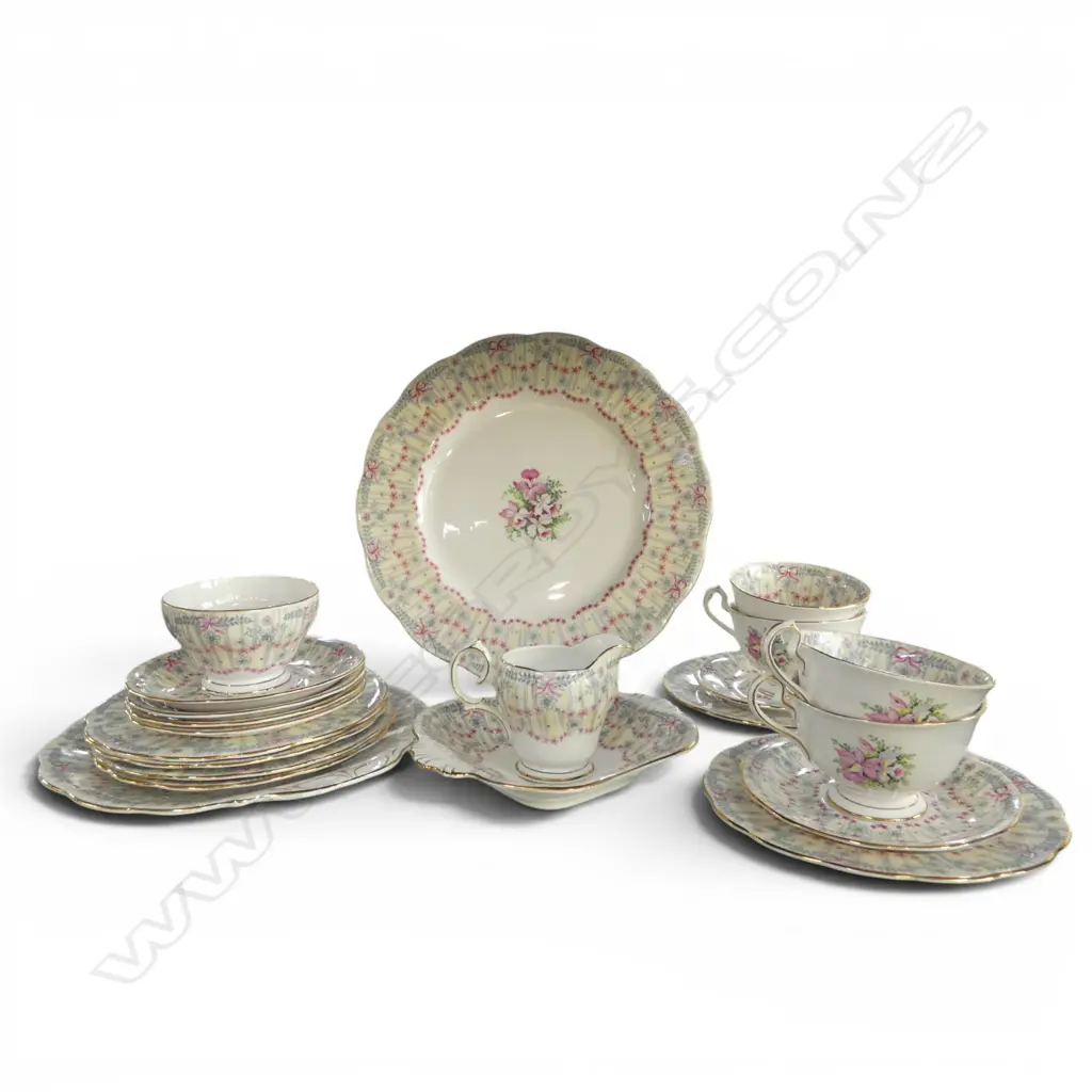 ASST. QUEEN ANNE "ROYAL BRIDAL GOWN" CHINA Image 1++