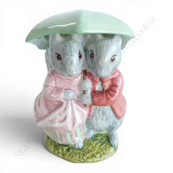 BESWICK BEATRIX POTTER 'GOODY & TOMMY TIPTOES', H90mm, brown backstamp 1973-1988