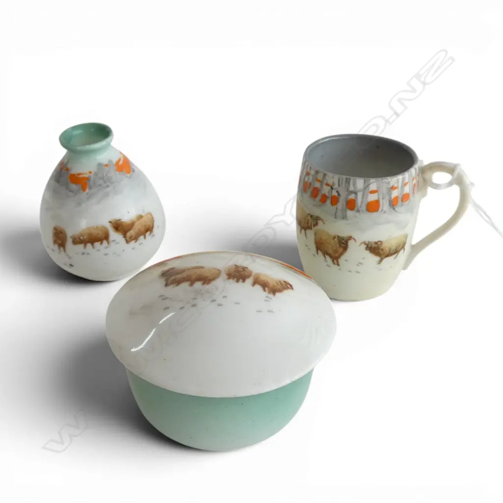 3 ROYAL DOULTON MINIATURES, CATTLE SCENES Image 1++