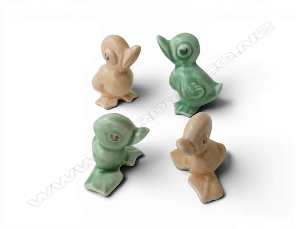 SET 4 SYLVAC 'TINY' DUCKS #1400, H.50,50,35,35mm Image 1++