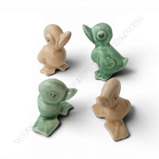 SET 4 SYLVAC 'TINY' DUCKS #1400, H.50,50,35,35mm