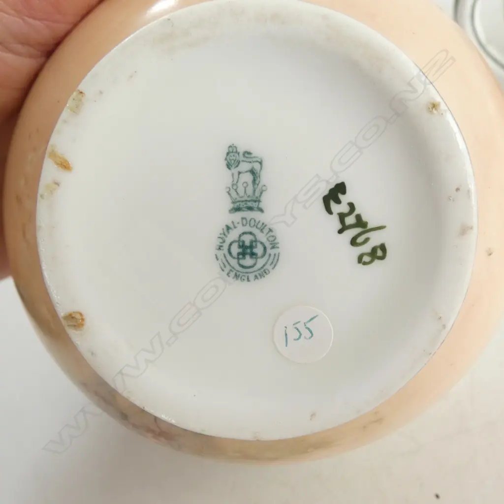 ROYAL DOULTON COACHING DAYS 'BLUE SKY' SUGAR BOWL & MILK JUG, 'Blue Sky' is a rare variation produced 1905-1906 Image 1++