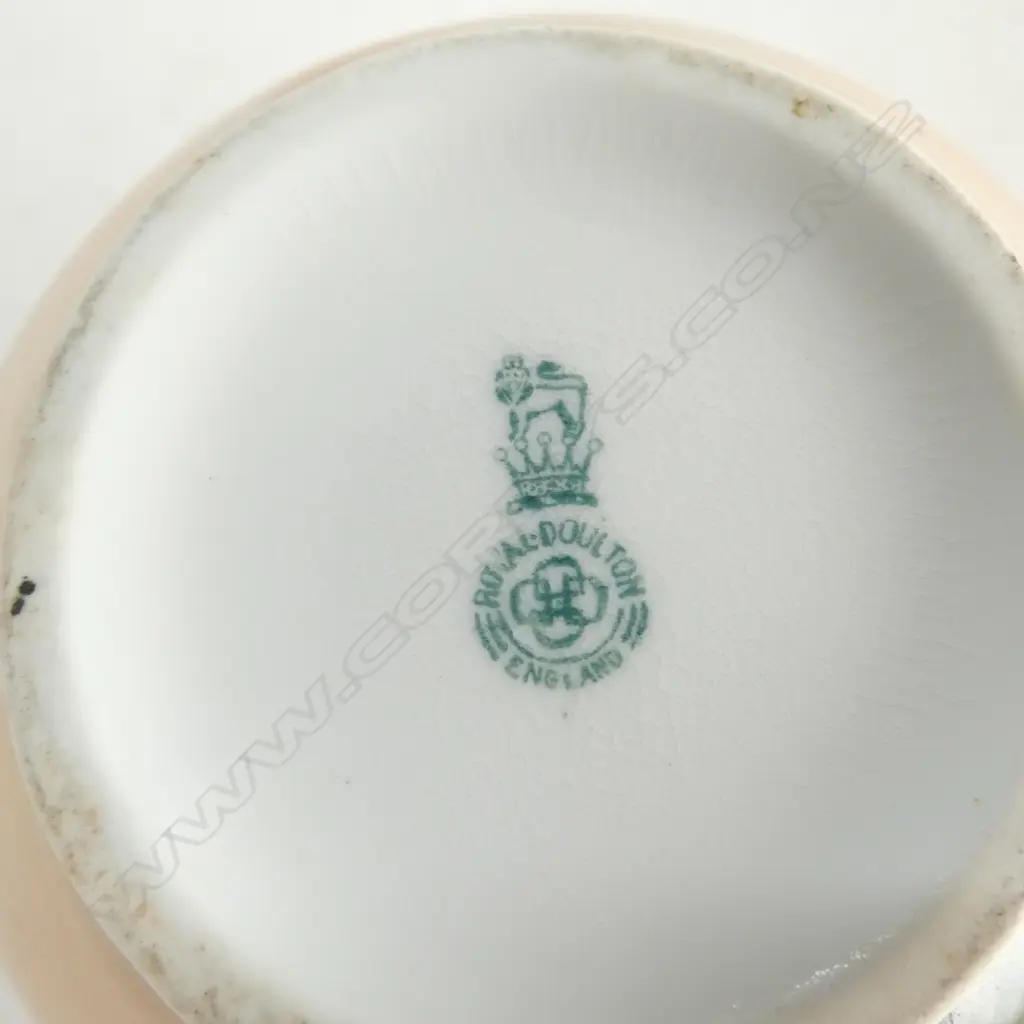 ROYAL DOULTON COACHING DAYS 'BLUE SKY' SUGAR BOWL & MILK JUG, 'Blue Sky' is a rare variation produced 1905-1906 Image 1++