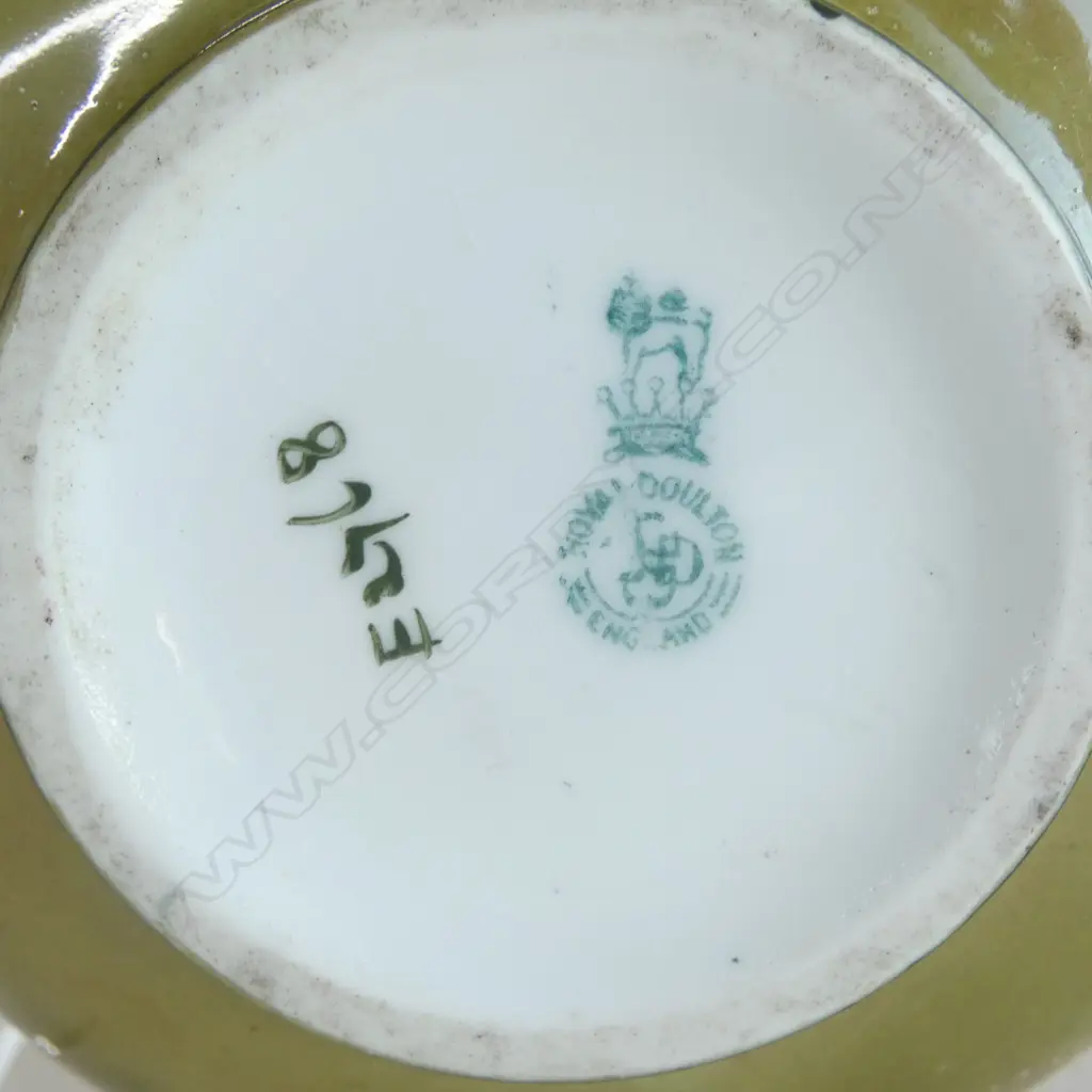ROYAL DOULTON 'BLUE SKY' COACHING DAYS VASE, H.100mm, 'Blue Sky' is a rare variation produced 1905-1906 Image 1++