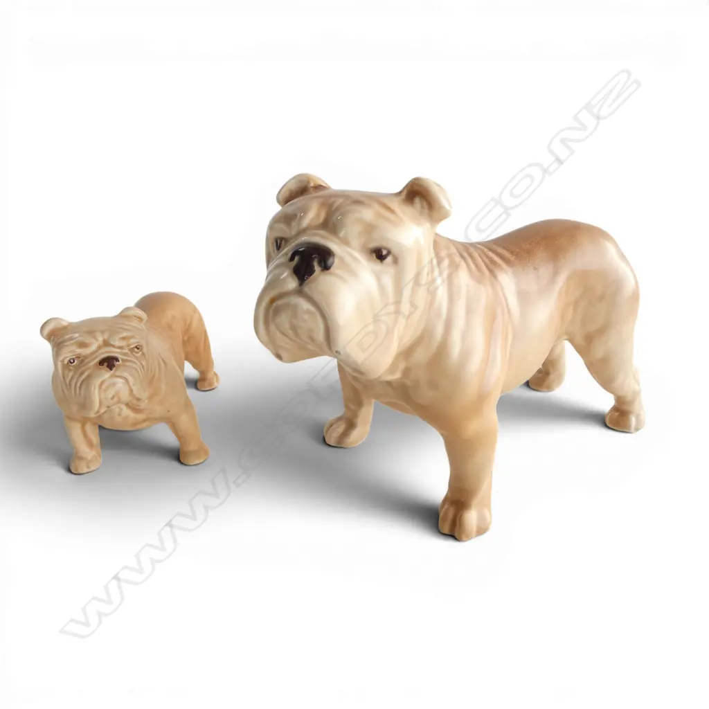 2 SYLVAC BULLDOGS, #16, H.130x200mm & #155, H.80x120mm Image 1++