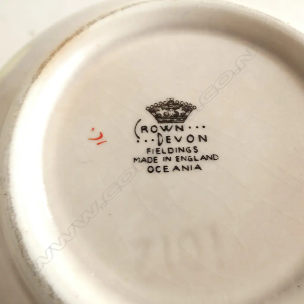 CARLTON WARE CRAYFISH MOULDED DISH + CROWN DEVON CRAYFISH DECORATED BOWL H.120mm Image 1++