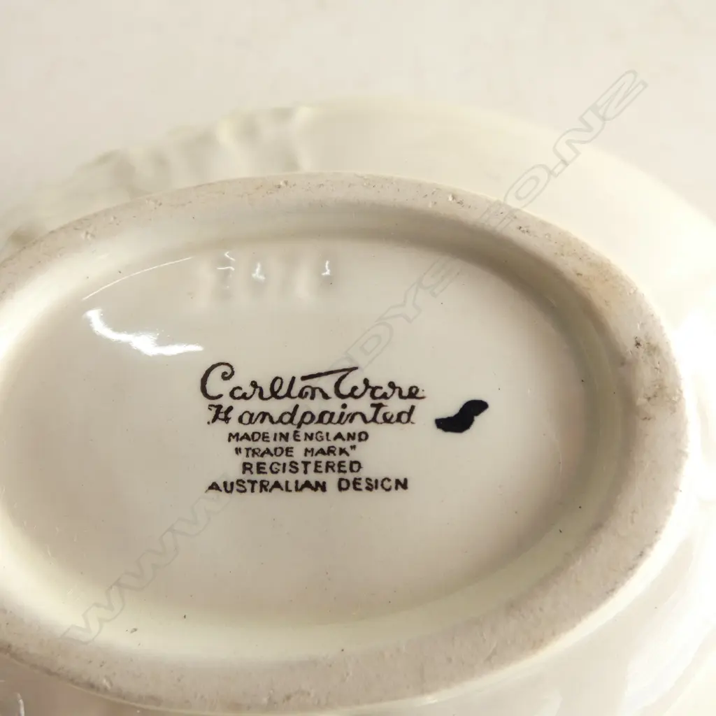 CARLTON WARE CRAYFISH MOULDED DISH + CROWN DEVON CRAYFISH DECORATED BOWL H.120mm Image 1++