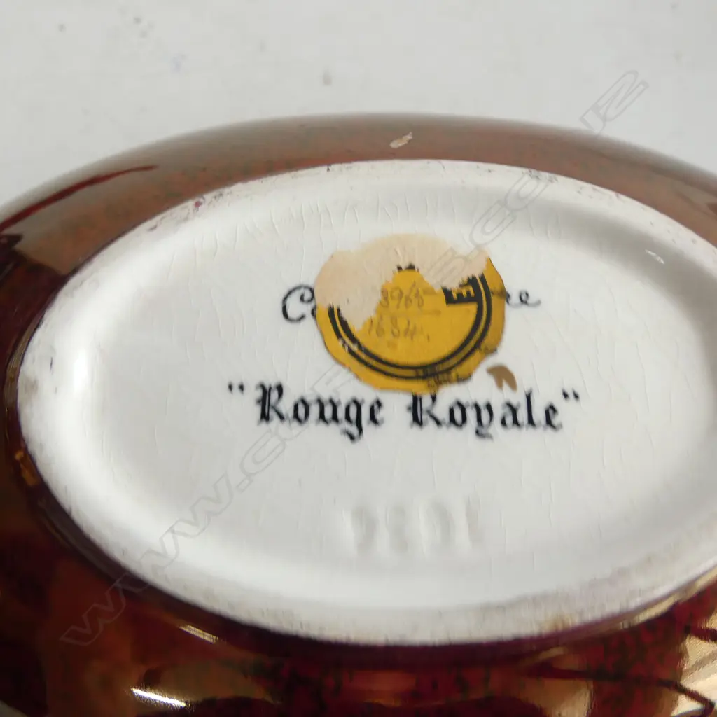 3 PCES CARLTON WARE ROUGE ROYAL H.130mm Image 1++