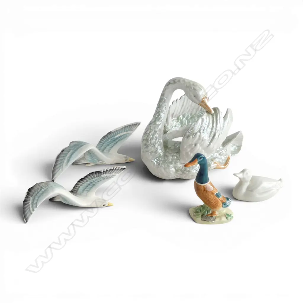 2 CHINA WALL SEAGULLS L160MM BESWICK DUCK H90 HUTCHENREUTHER DUCK & SWAN ORNAMENT Image 1++