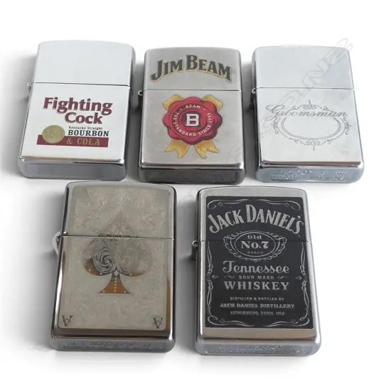 COLLECTION OF 4 ZIPPO CIGARETTE LIGHTERS & 1 OTHER