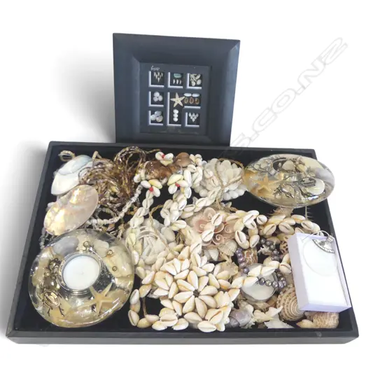 ASST SHELLS, JEWELLERY, CANDLES ETC
