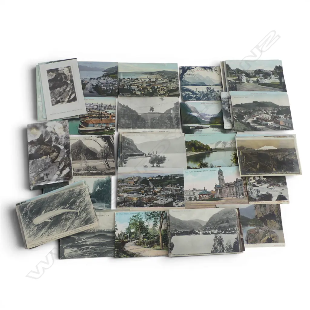 70 OLD NZ POSTCARDS NT & ST ISLANDS (REVERSE AS IS) Image 1++