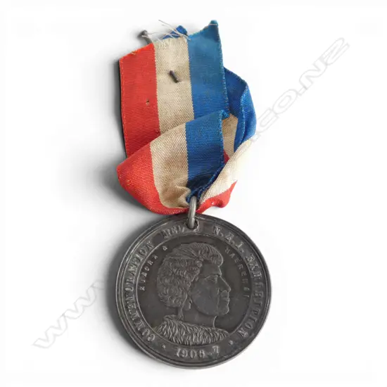 1906 1907 NZ CHRISTCHURCH EXHIBITION COMMEMORATION MEDAL Dia.32mm 