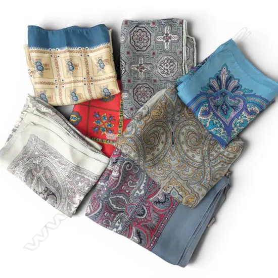 7 SILK SCARVES 