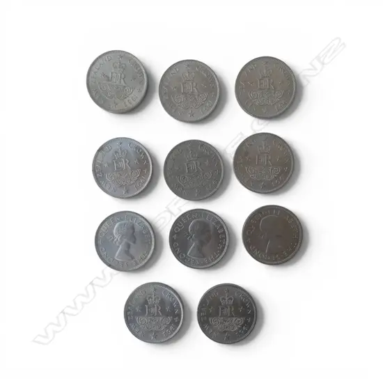 11 NEW ZEALAND 1953 CROWNS 