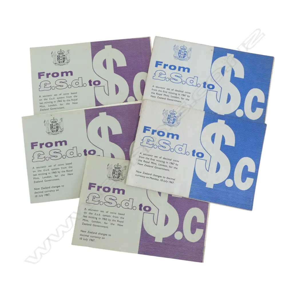 3 N.Z.1965 SOUV. COIN SETS + 2 1967 Image 1++