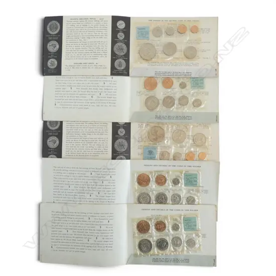 3 N.Z.1965 SOUV. COIN SETS + 2 1967