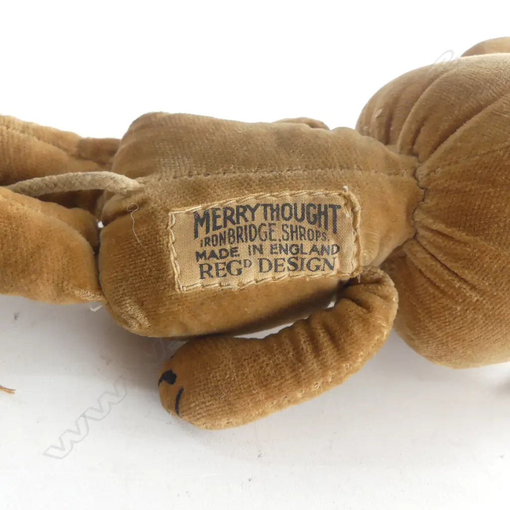 3 VINTAGE MERRYTHOUGHT SOFT TOYS; 2 MICE + DUCK H.270mm Image 1++