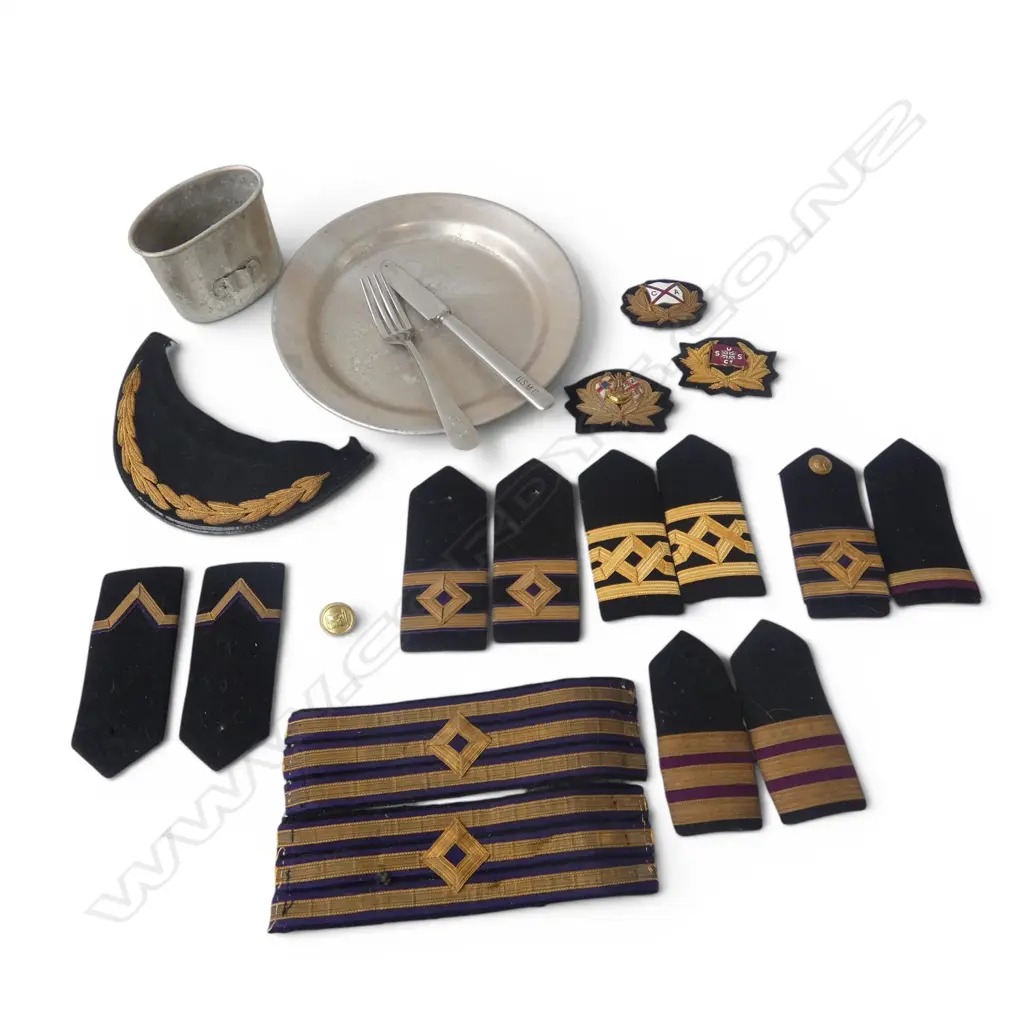 4 PCES US MARINE CORPS MESS KIT + MILITARY UNIFORM TRIMS Image 1++