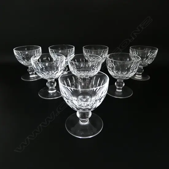 8 WATERFORD "MAUREEN" CUT CRYSTAL GLASSES