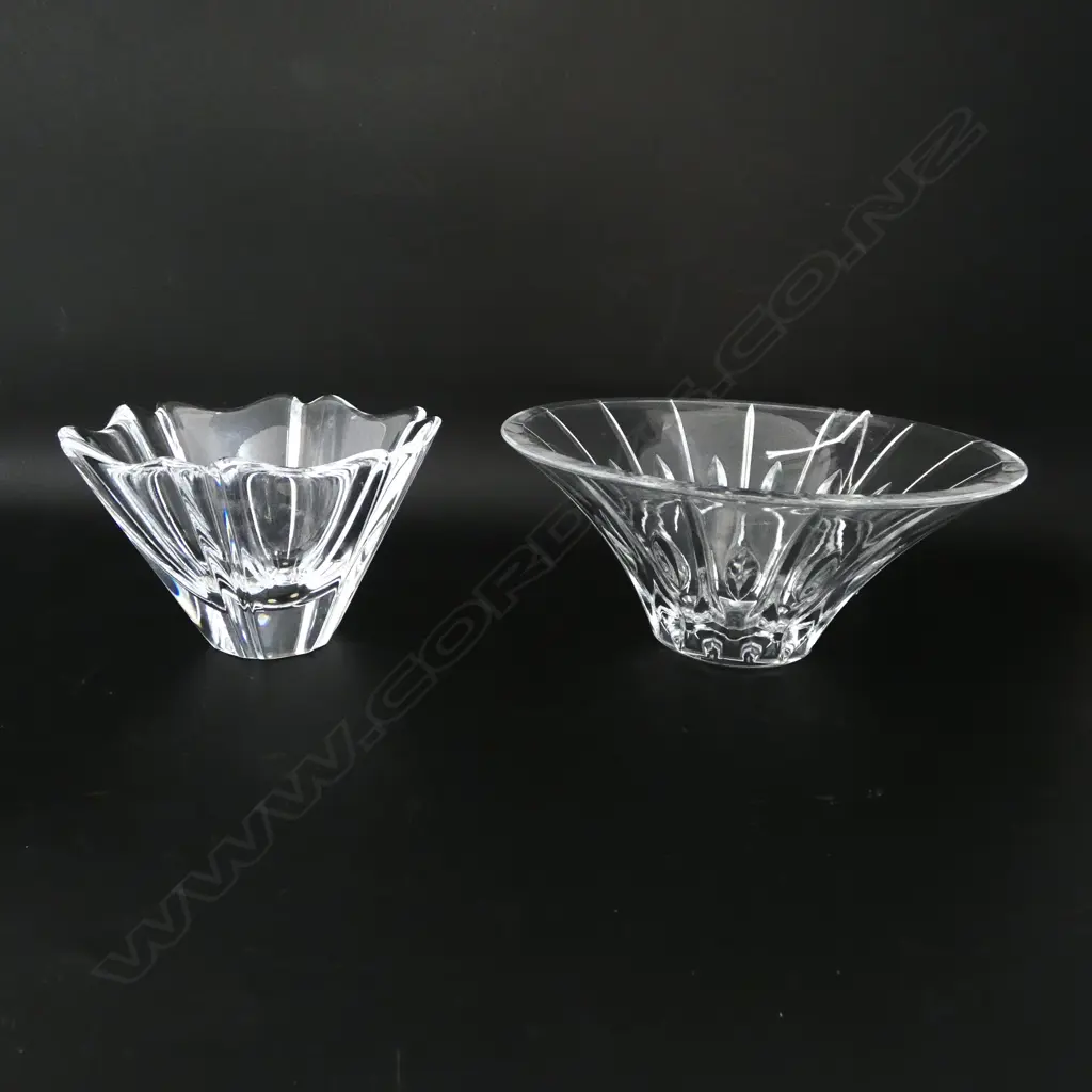WATERFORD CRYSTAL "MARQUIS" BOWL + OTHER CRYSTAL BOWL Dia.200mm Image 1++