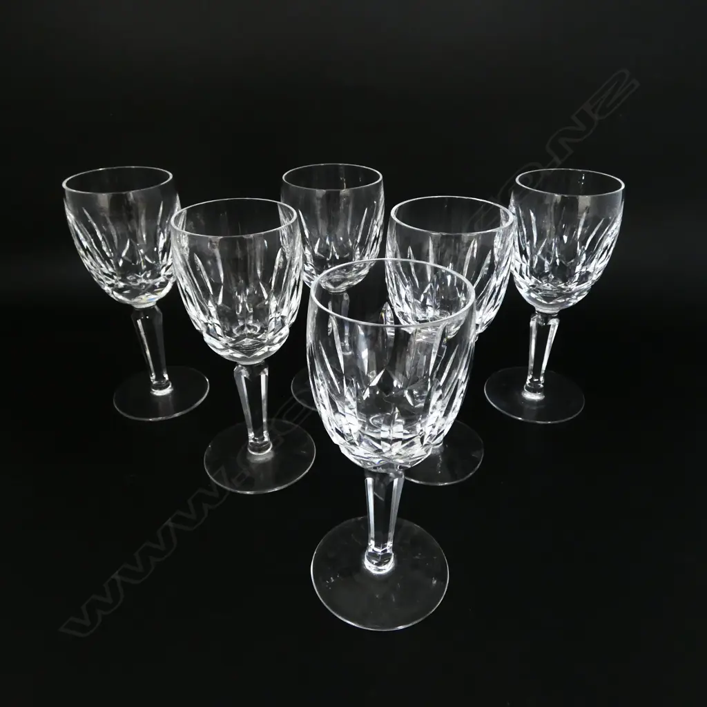 SET 6 WATERFORD 'KILDARE' WHITE WINE GLASSES. H.147mm. In original box Image 1++