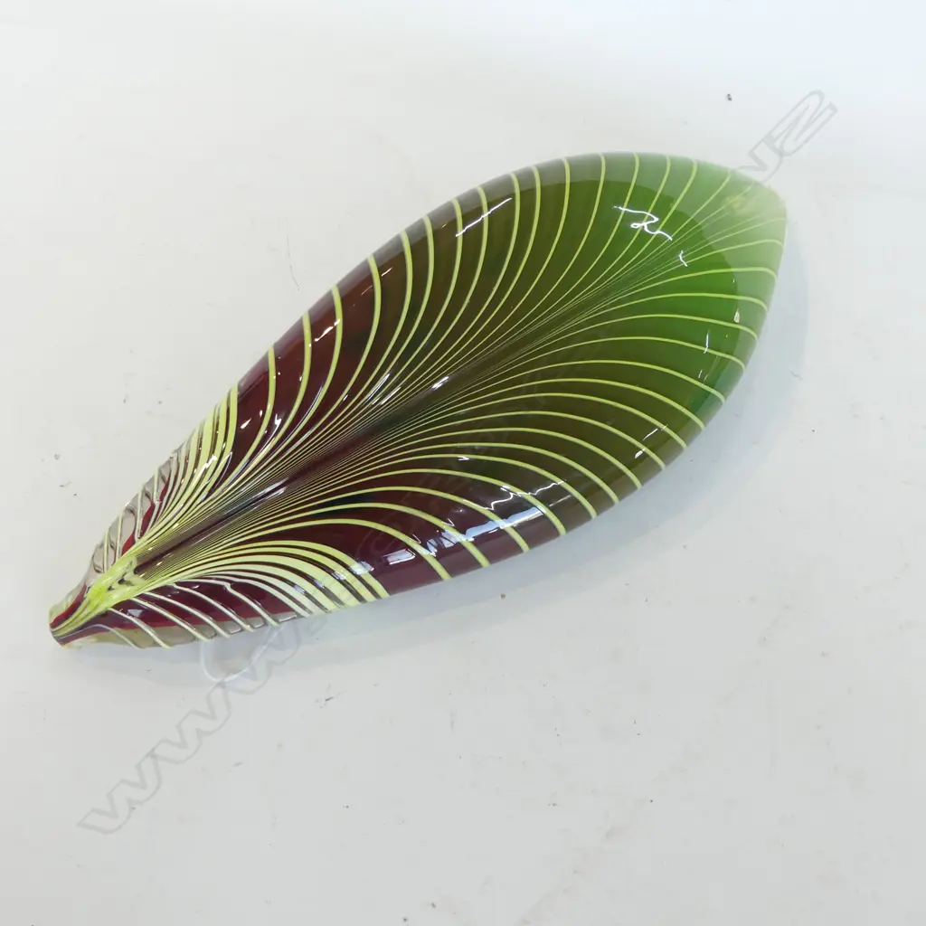 JASON SVENDSON, ART GLASS LEAF (2014) L.390mm Image 1++