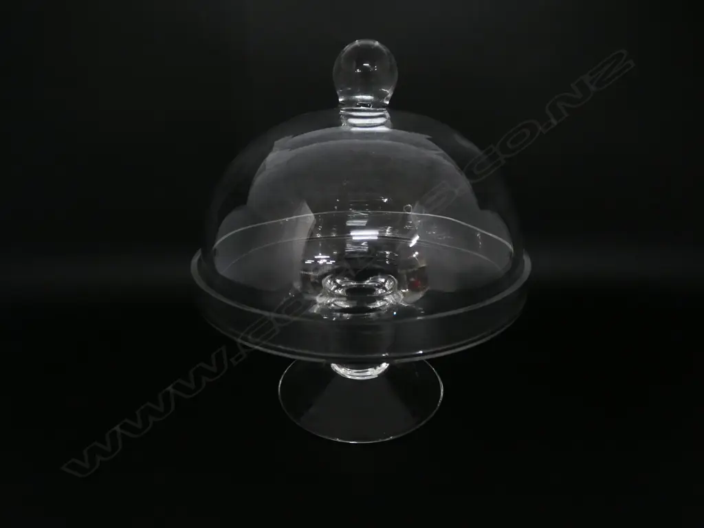 BOXED MAXWELL WILLIAMS 'DIAMANTE' CAKE STAND w. DOME Image 1++