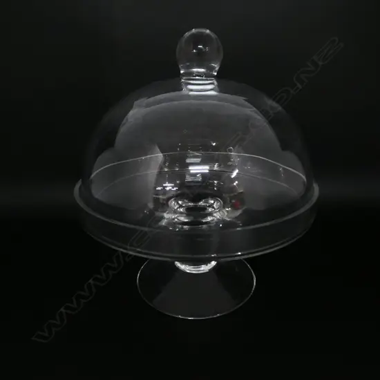 BOXED MAXWELL WILLIAMS 'DIAMANTE' CAKE STAND w. DOME
