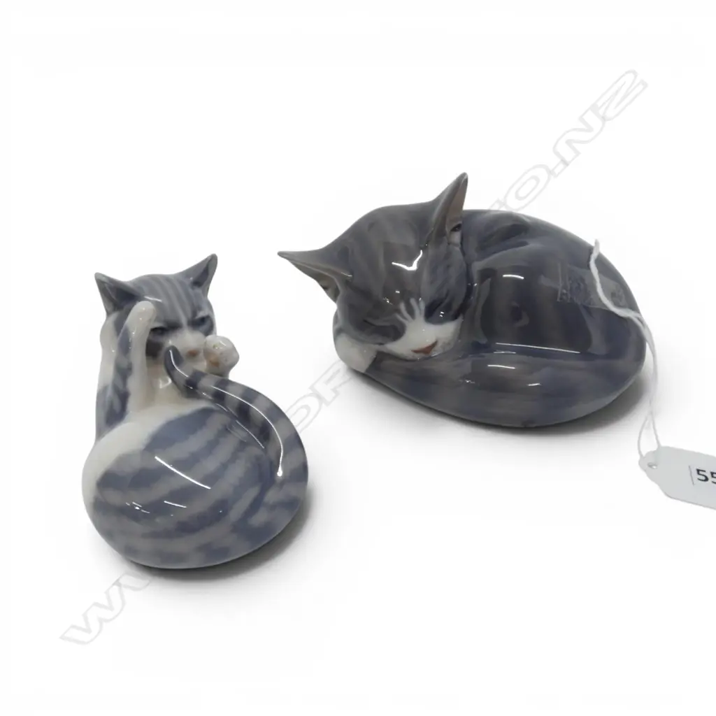 2 ROYAL COPENHAGEN CAT ORNAMENTS W.150mm Image 1++
