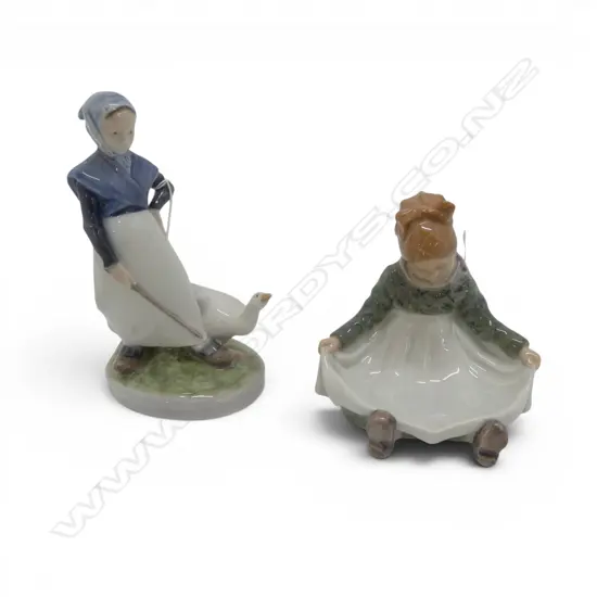 2 ROYAL COPENHAGEN FIGURINES H.180mm