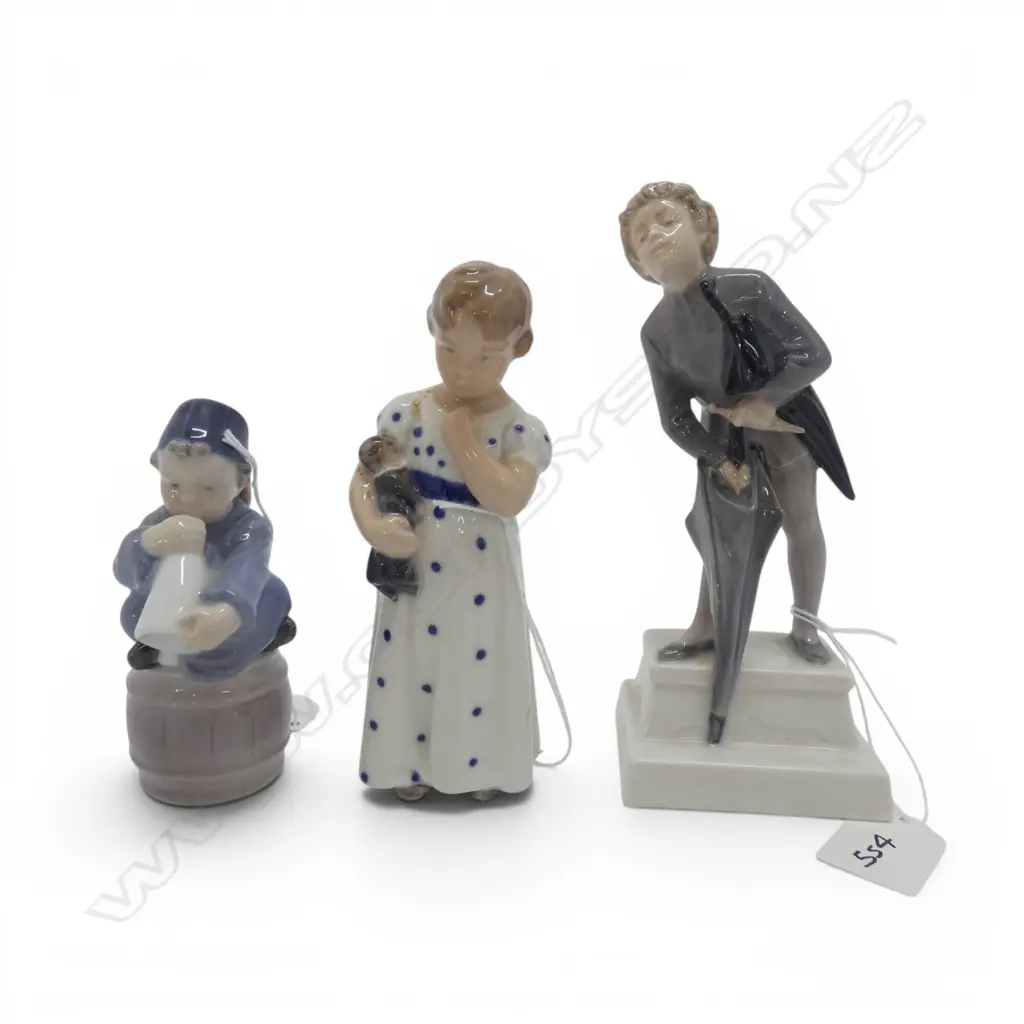 3 ROYAL COPENHAGEN FIGURINES H.170mm Image 1++