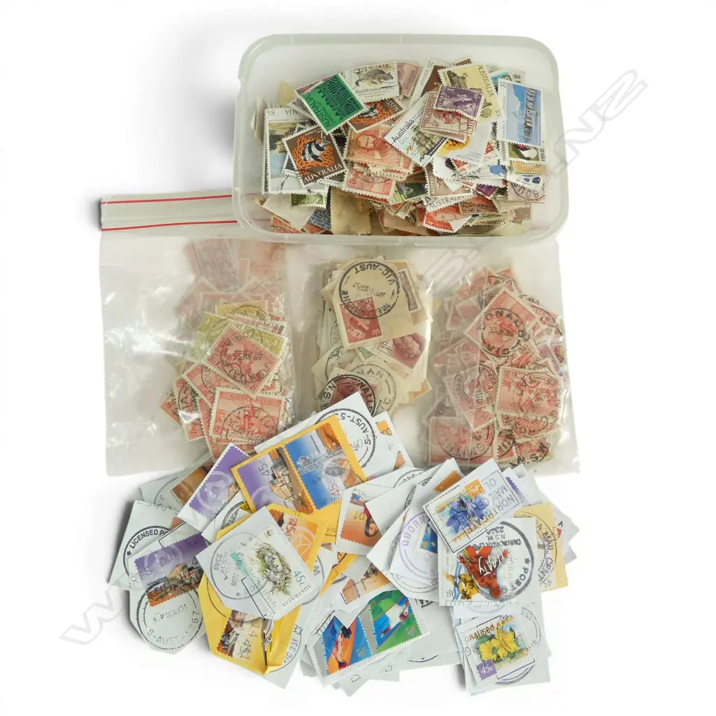 ASST. AUSTRALIAN STAMPS + POSTMARKS Image 1++