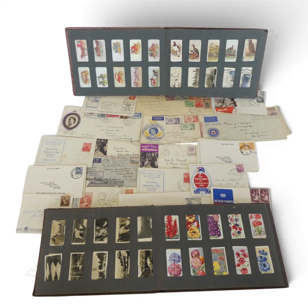 2 CIGARETTE ALBUMS + ASST. POSTCARDS Image 1++